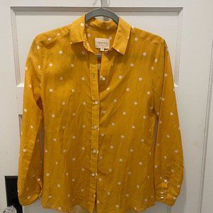 Sezane Ochre & Ecru Polka Dots Ann Shirt | Size 32